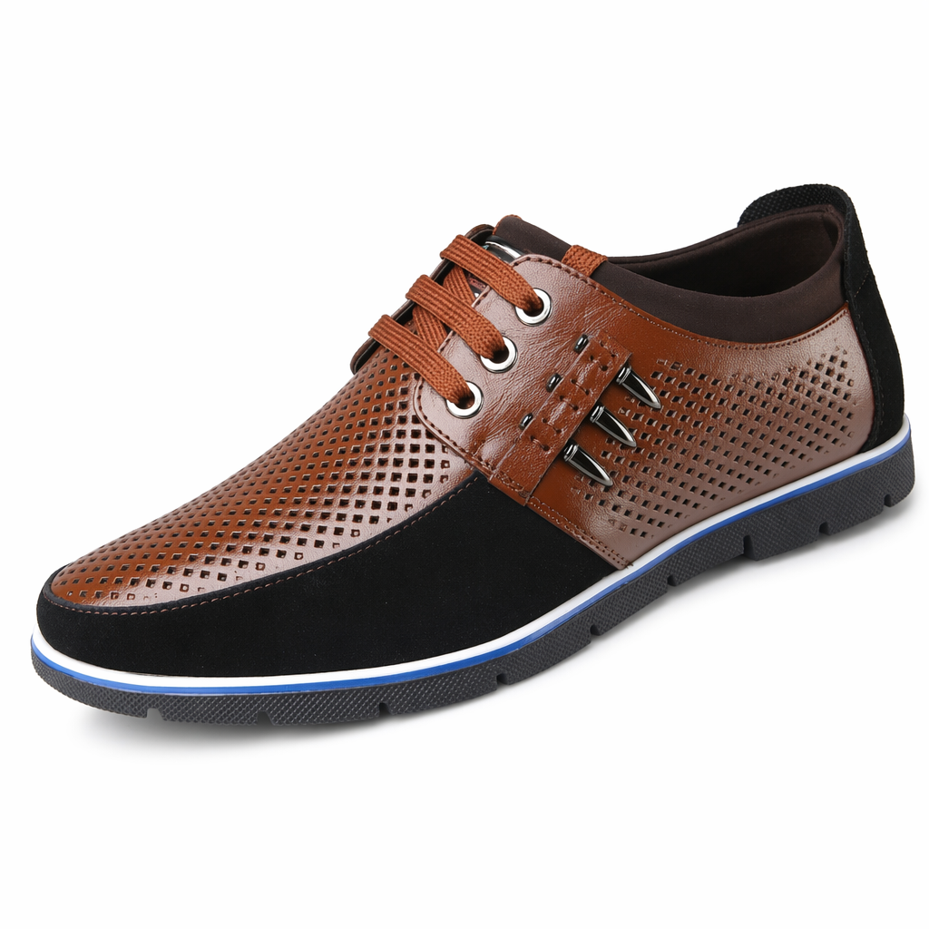 Two Tone Casual Lace Up Men's Footwear Brown