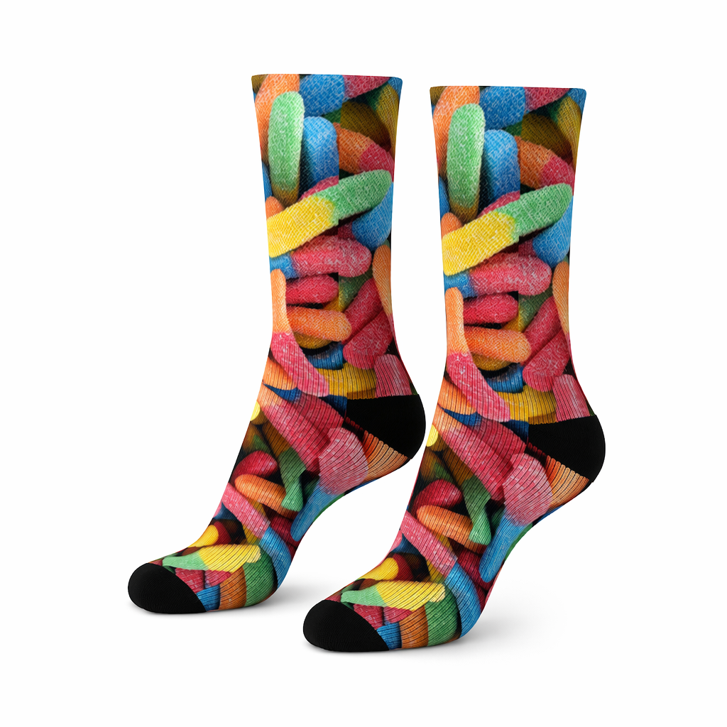 Novelty Socks: Sweet Gummy Candy Design Default