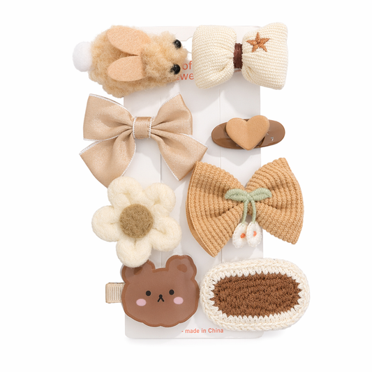 Set of 8 Cute Hair Pins Default