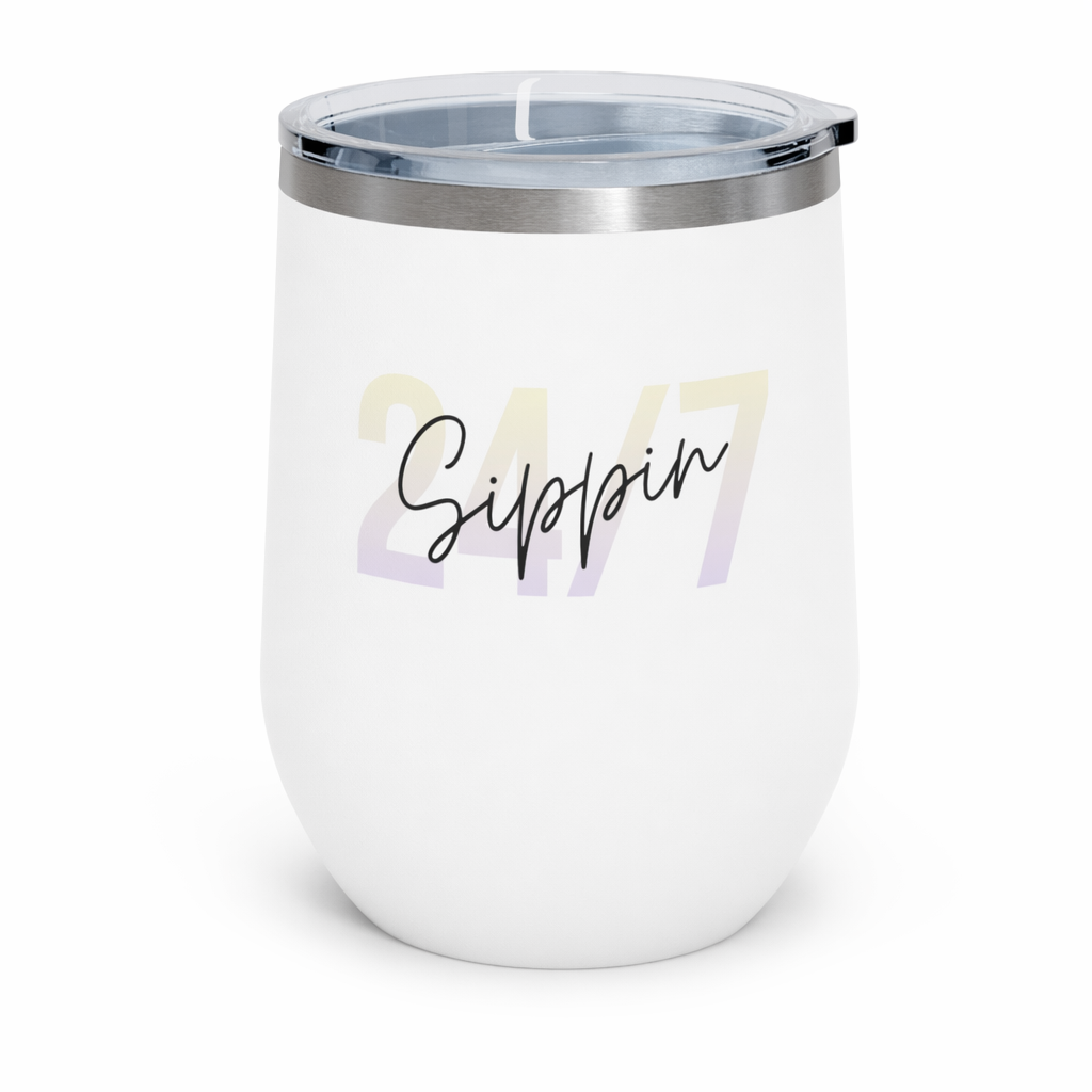 Insulated Wine Tumbler 12oz for Keeping Drinks Hot or Cold Default