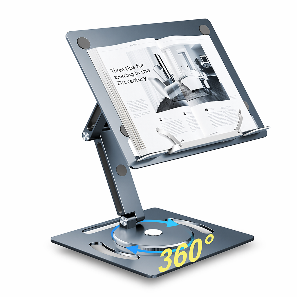 Multi-functional Laptop Stand with Adjustable Features Grey