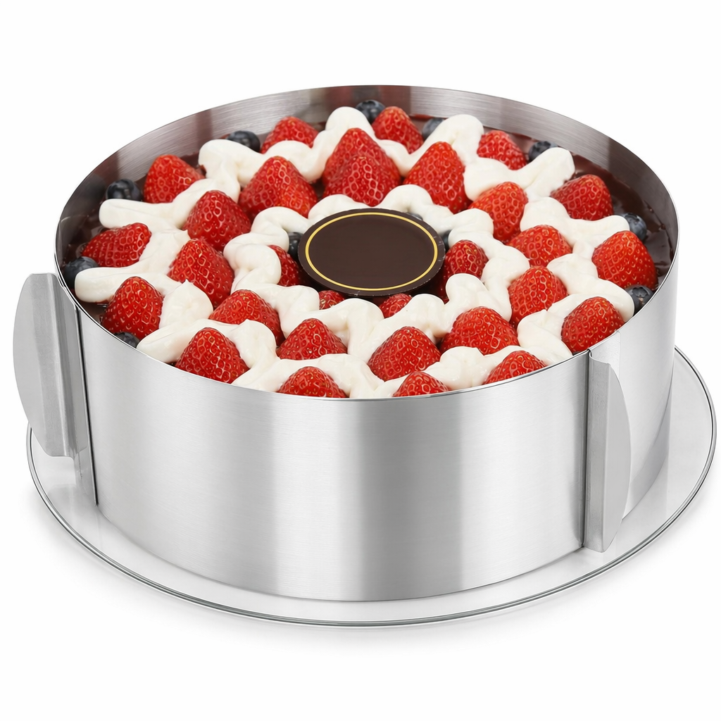Adjustable Mold for Round Stainless Steel Cake Shape Default
