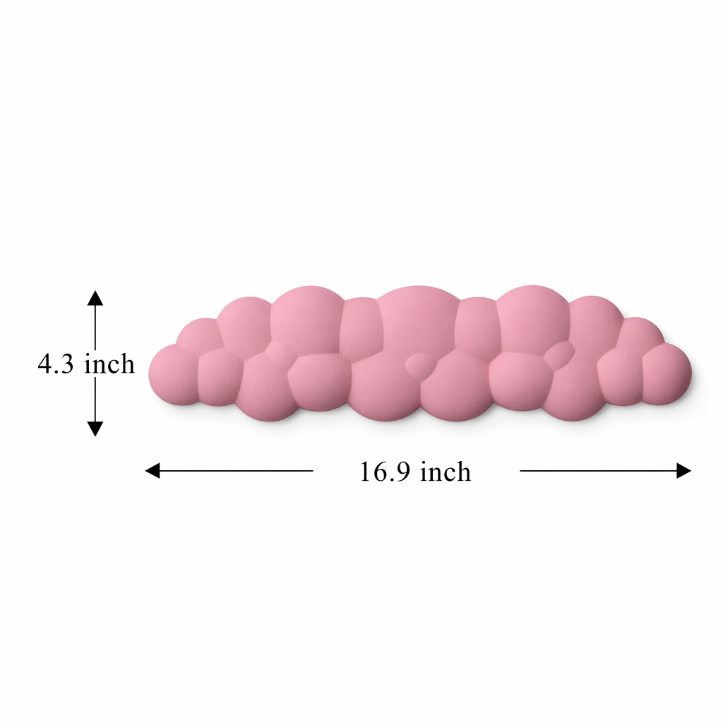 Cloud Keyboard Wrist Rest with Memory Foam rose red long