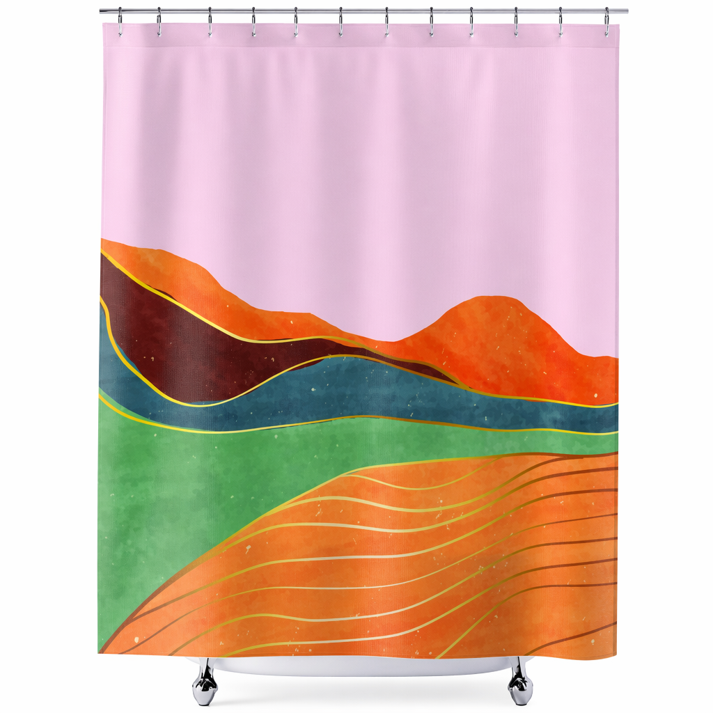 Shower Curtains Depicting Toscana's Scenery Default