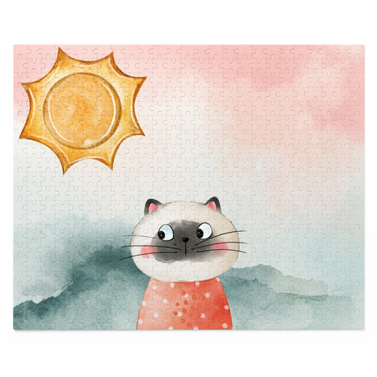 500-Piece Puzzle: Start Your Day with Your Feline Friend Default