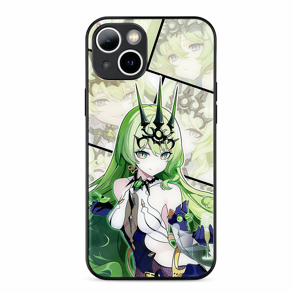 Tempered Glass Phone Case with Characters C
