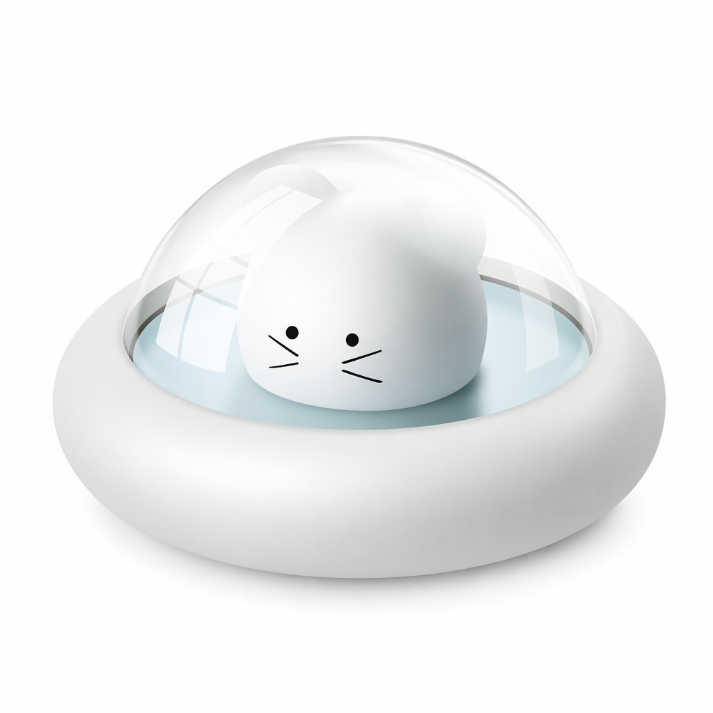 Silicone Mouse LED Night Light Blue