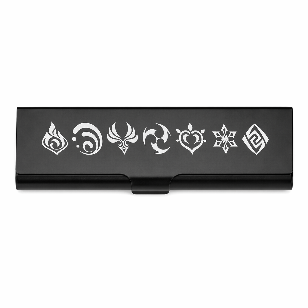 Genshin Impact Aluminum Pencil Case Black
