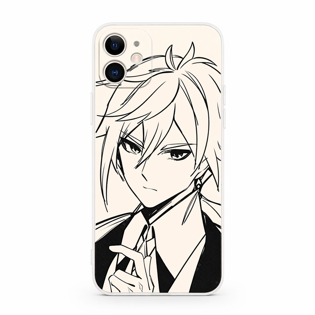 Genshin Impact Phone Cases with Sketch Art Zhongli