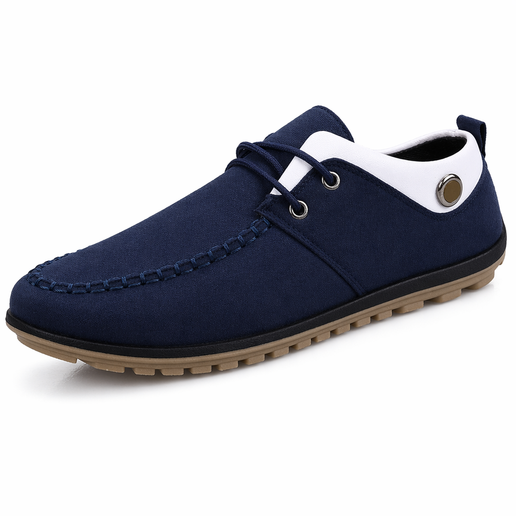 Breathable Lace-up Shoes for Men's Leisure Activities Blue