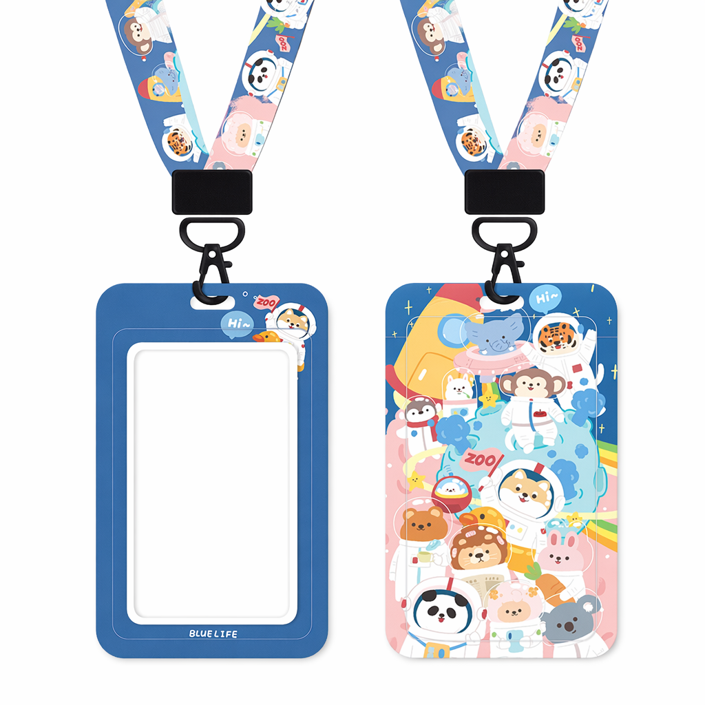 Cute Animal Lanyard with Charm Space Zoo