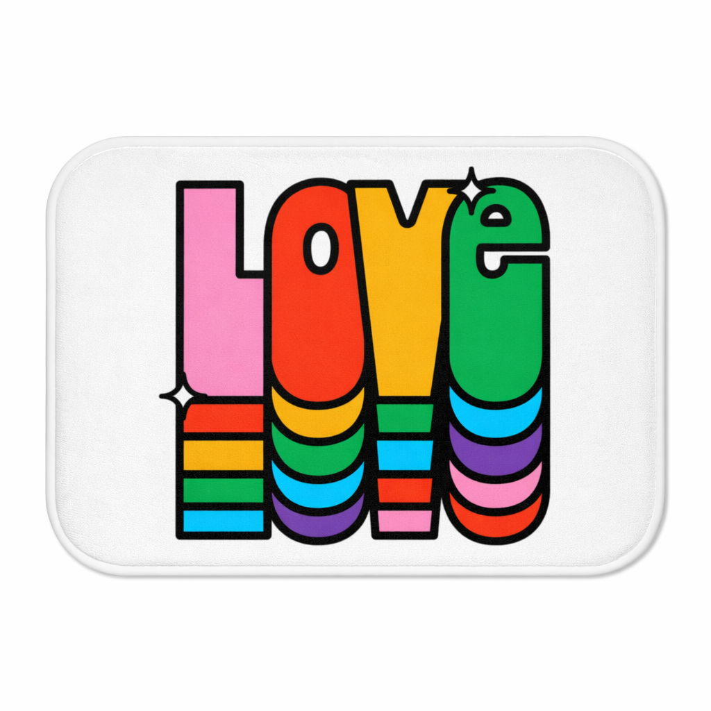 Love Rainbow Bath Mat Default