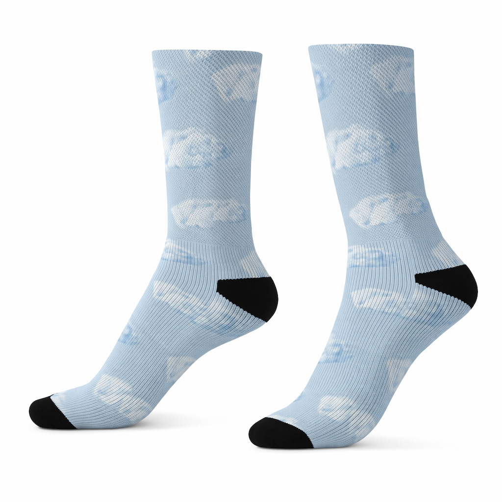 Realistic Cloud Walking Fun Socks Default