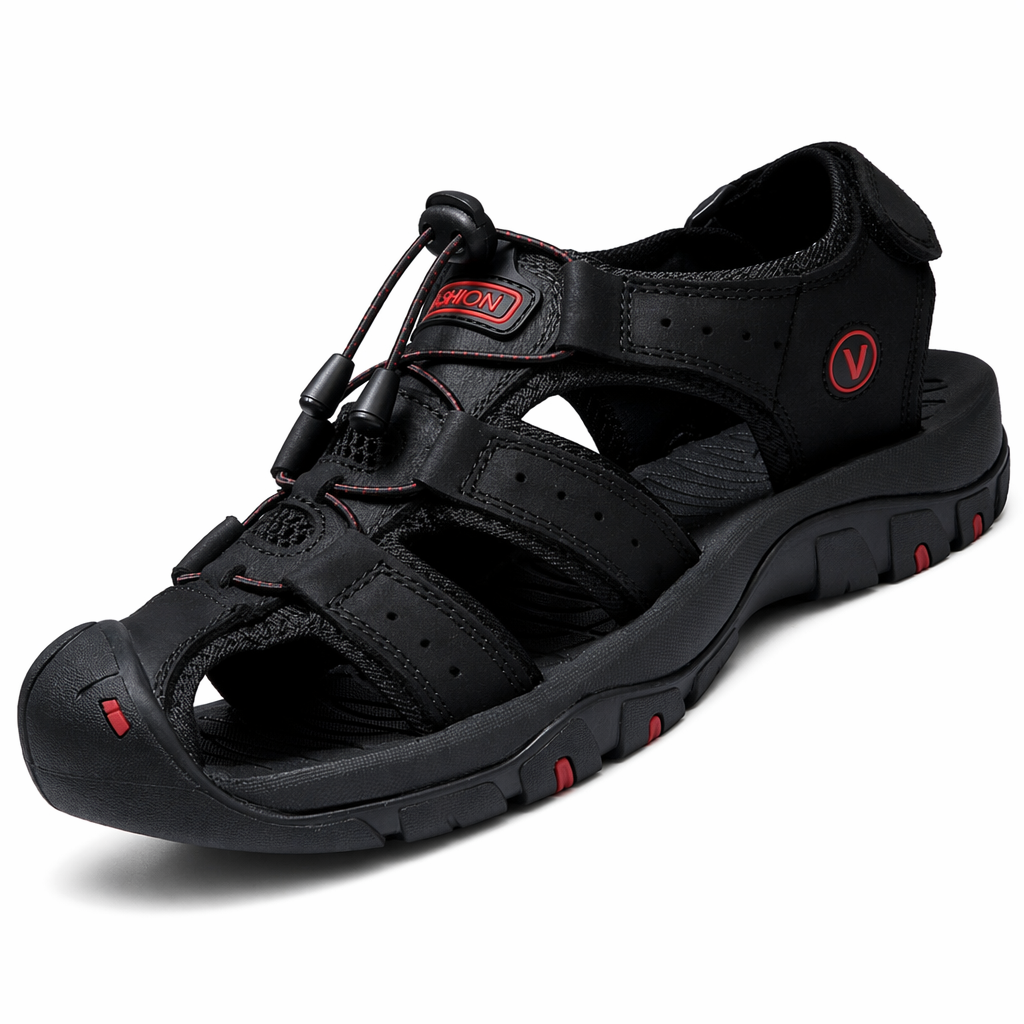 Summer Open-Toe Sandals for Men Black
