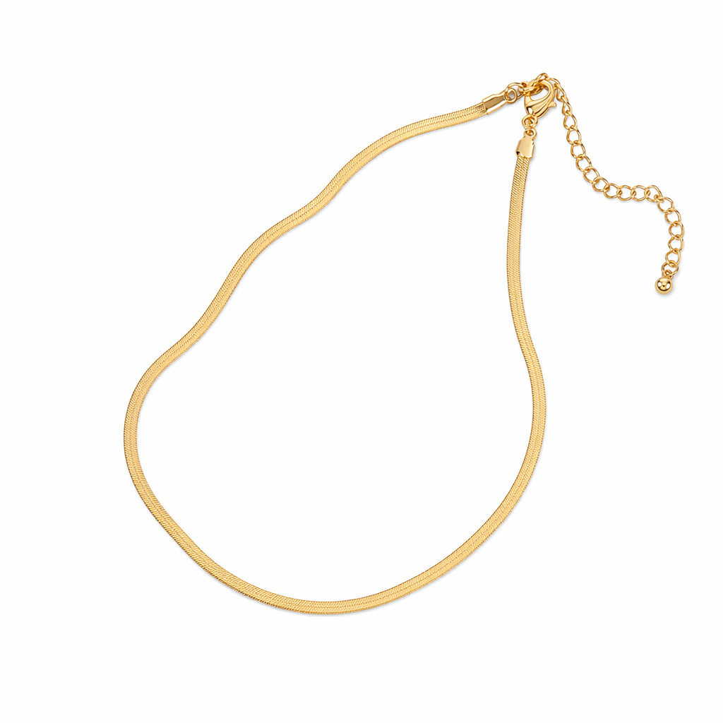 Herringbone Women's Necklace Gold