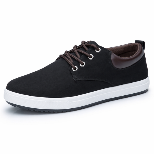 Breathable Lace-Up Casual Shoes for Men Black