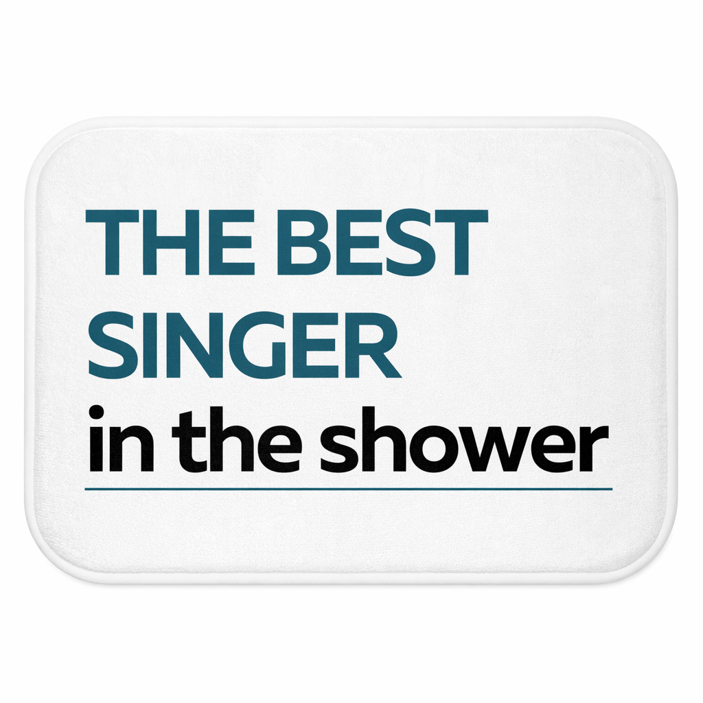 The Ultimate Vocalist Bathtub Mat in Blue - Perfect for Singers in the Shower Default