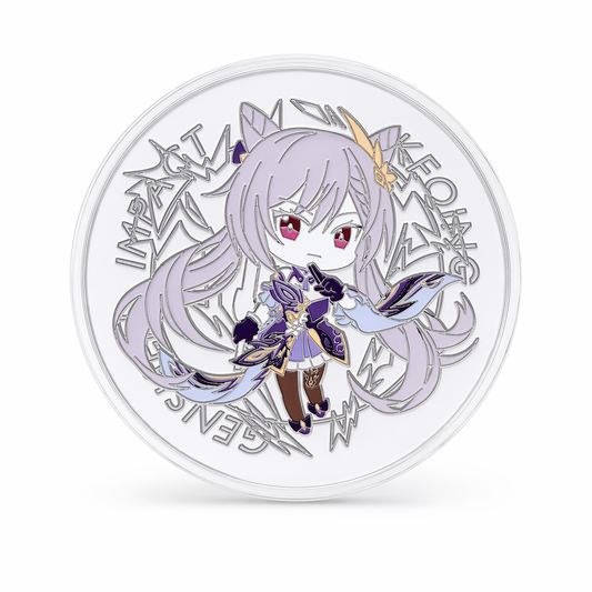 Genshin Impact Collectible Coins with Case Keqing