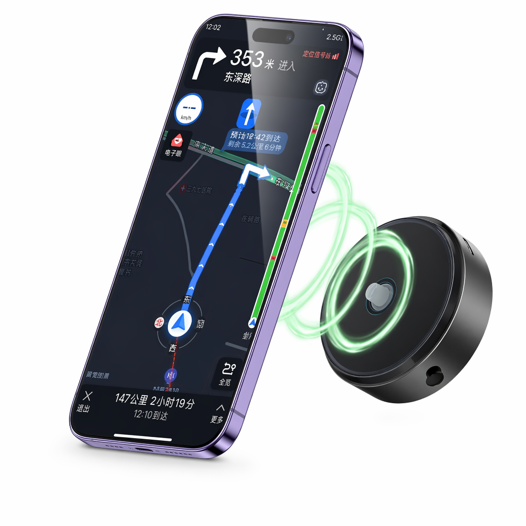 Magnetic Car Mount Holder for Mobile Phones with Vacuum Adsorption Default