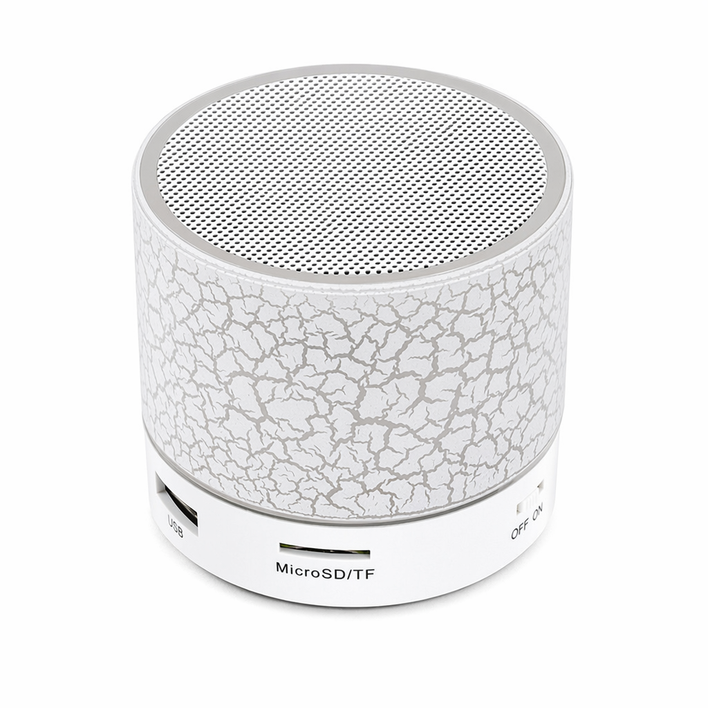 Crack LED Bluetooth Speaker - Portable, Colorful White