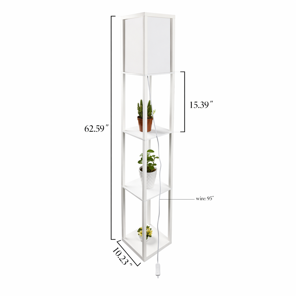 Contemporary White Floor Lamp Lighting Default