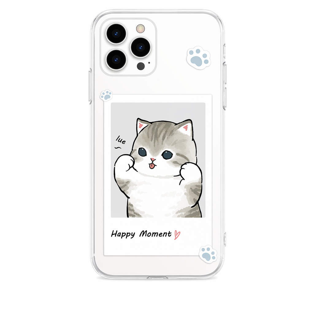 Soft TPU Transparent Cat Phone Case B