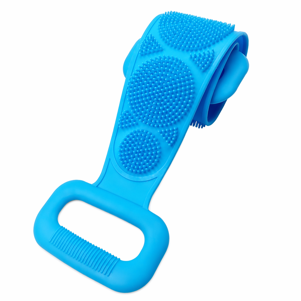 Silicone Scrubbing Belt for Exfoliating the Body Blue