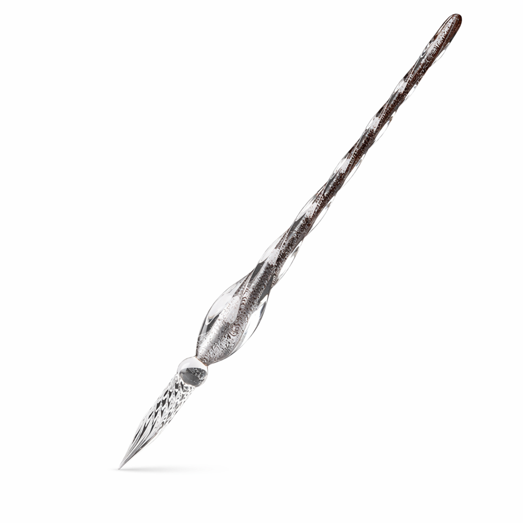 Glass Dip Pen for Calligraphy Writing Brown