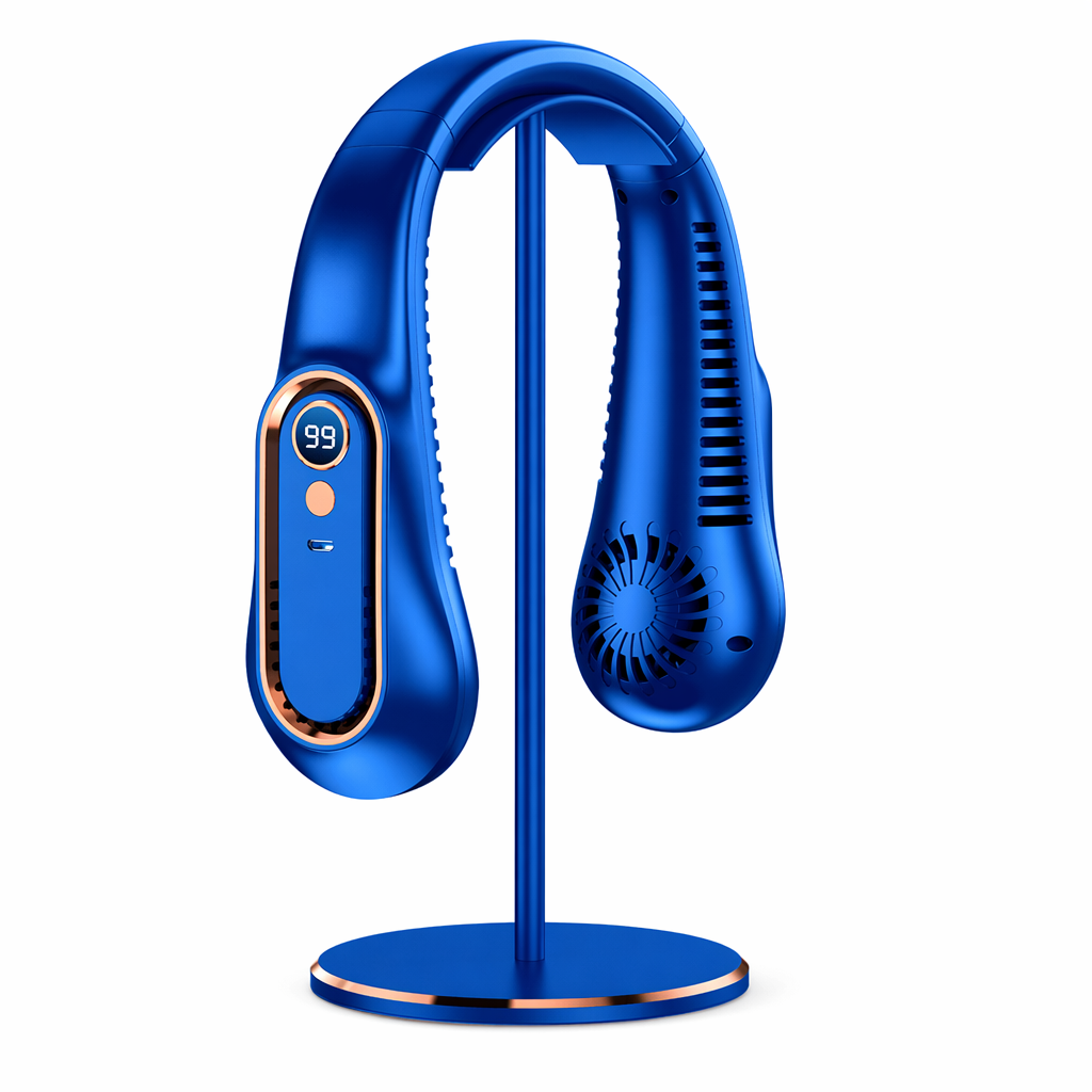 Bladeless Portable Cooling Device Blue