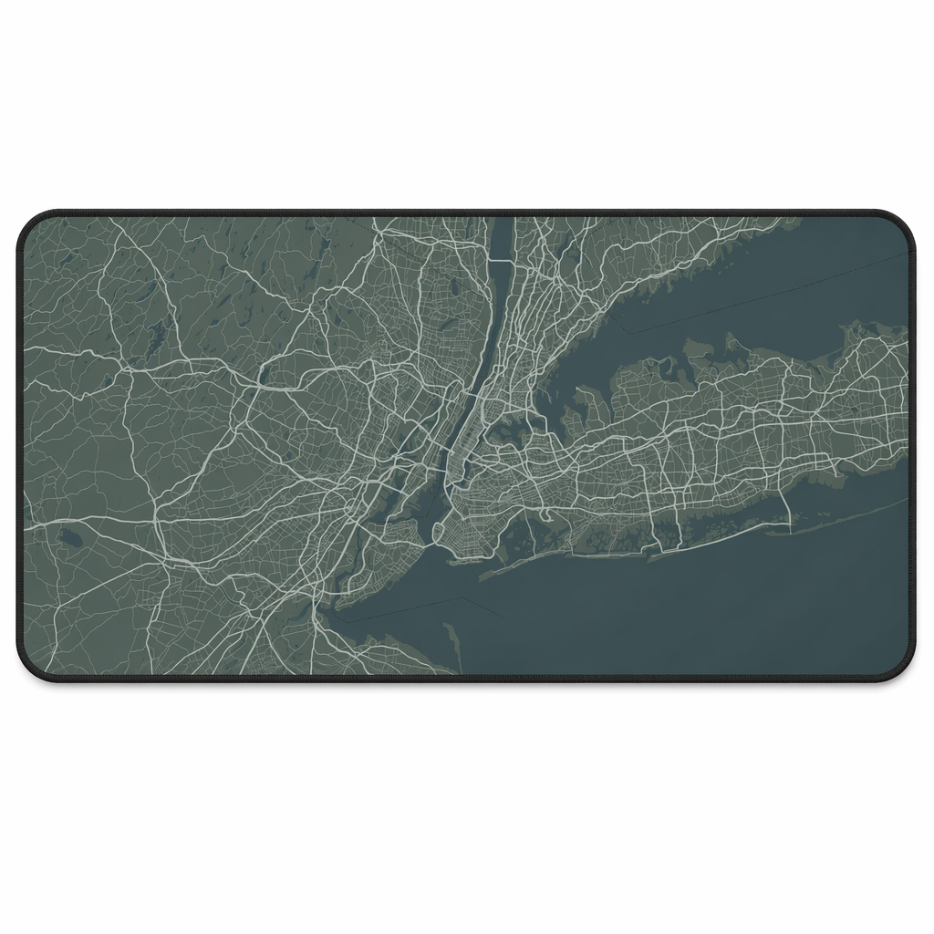 Desk Pad featuring Map of New York City Default