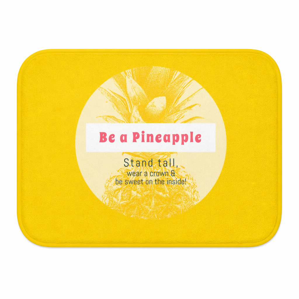 Pineapple Vibes Inspirational Bath Mat Default