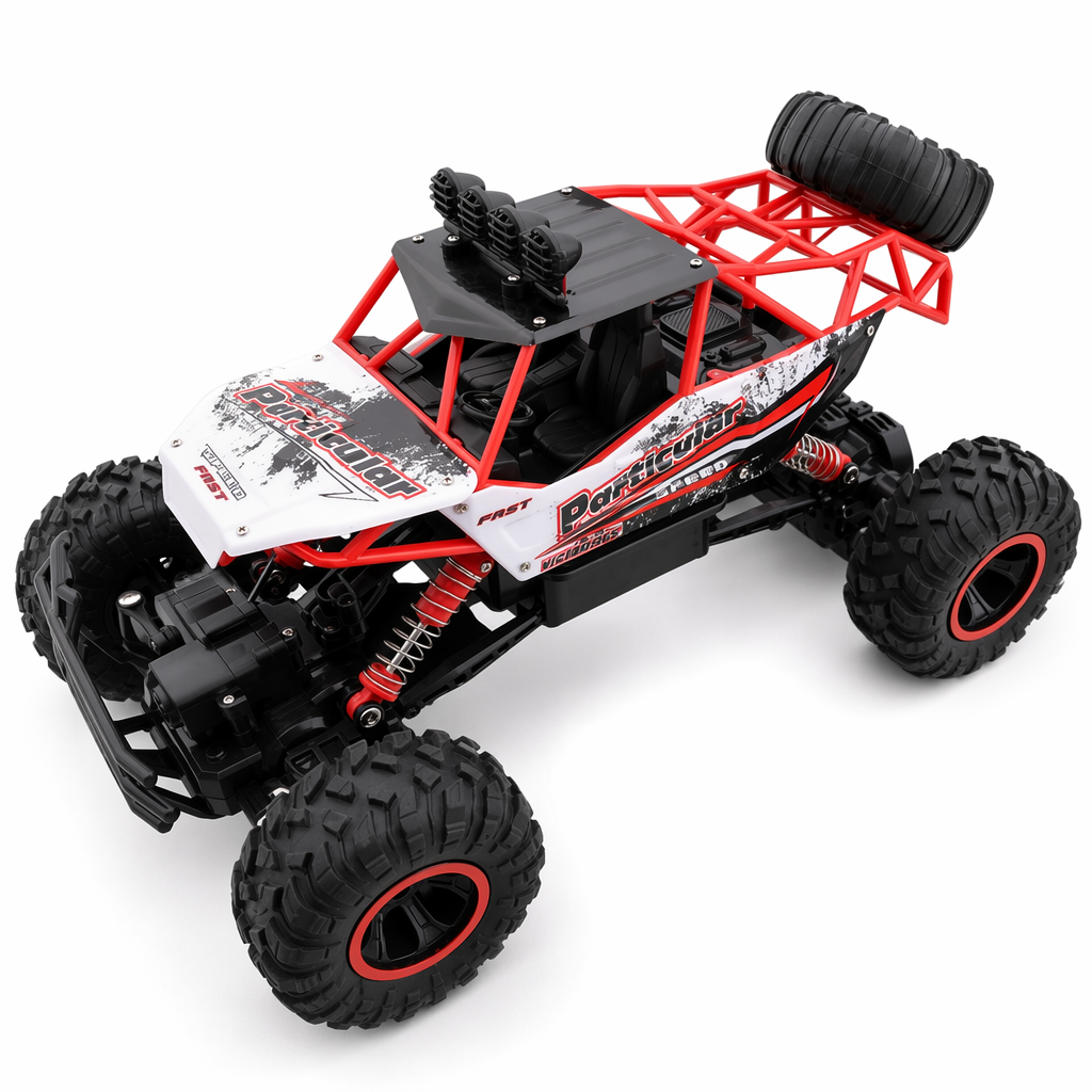 4WD Monster Truck with Dragon 2.4Ghz Remote Control Red