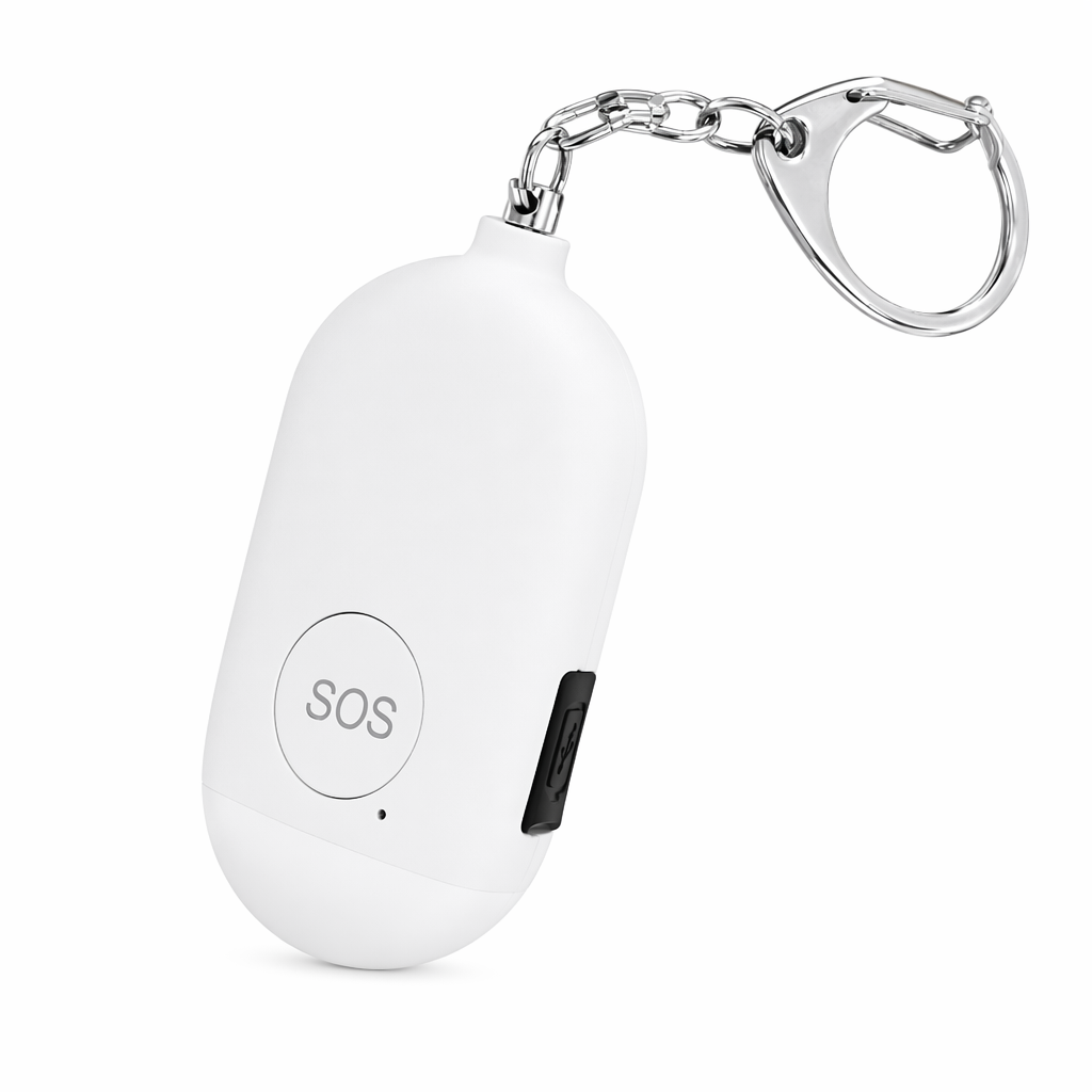 Safety Alarm with LED - Powerful 130dB Siren White
