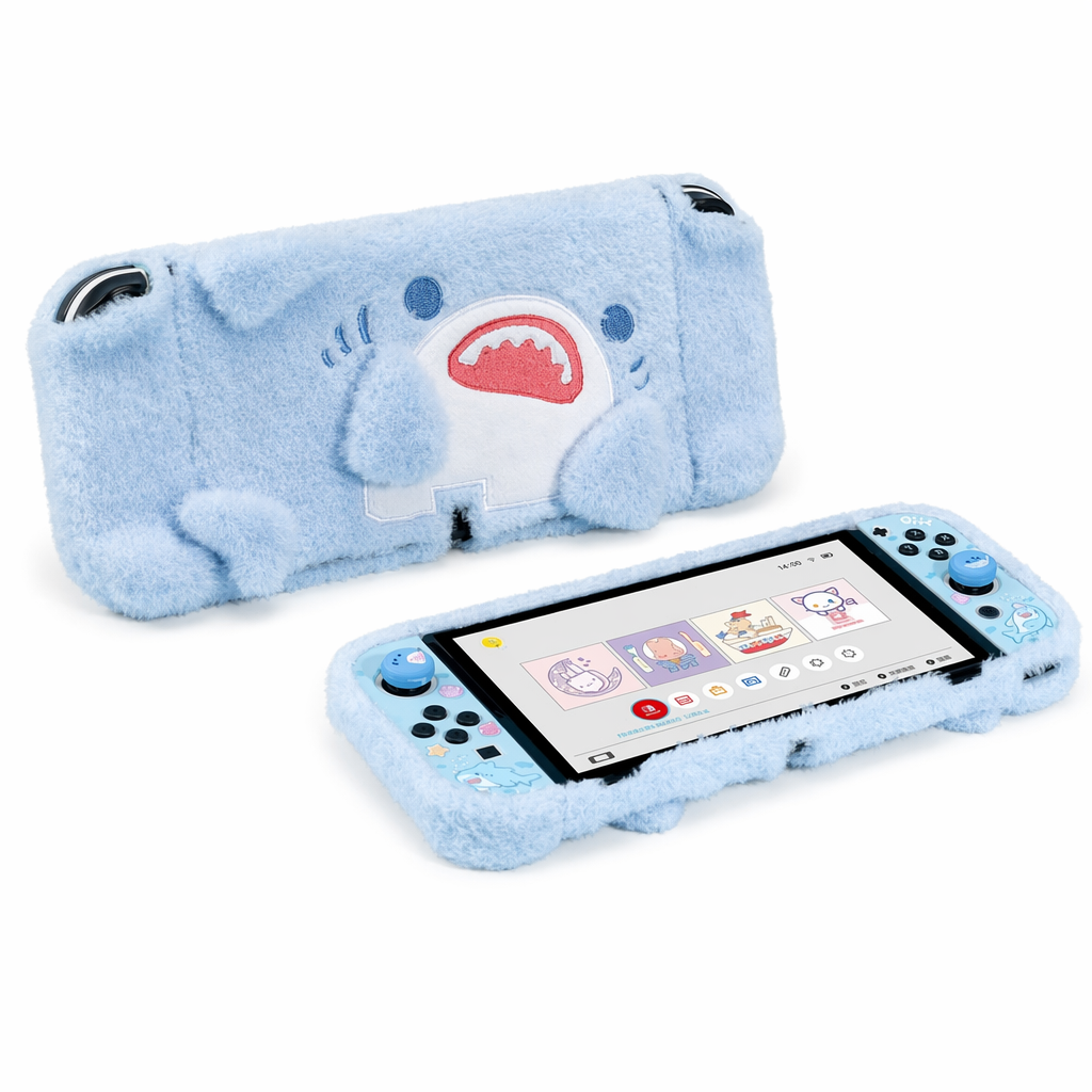 Plush Shark Switch OLED Case Cover Default