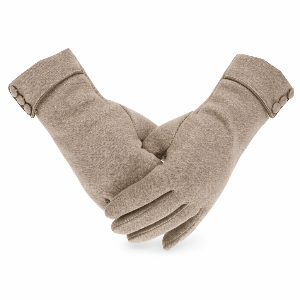 Winter Touch Screen Gloves for Women with Fleece Lining for Warmth Khaki
