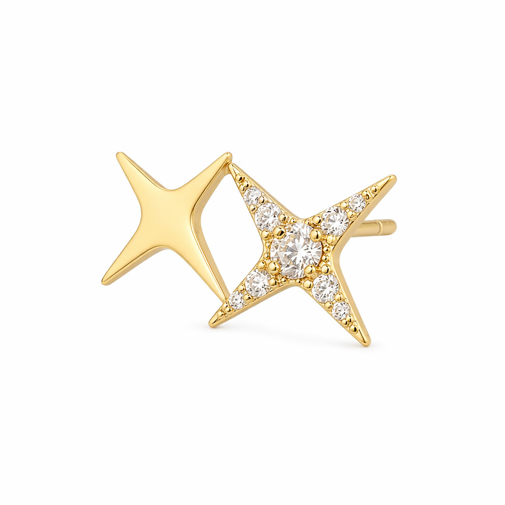 Fashion Earrings with a Stellar Twist Gold