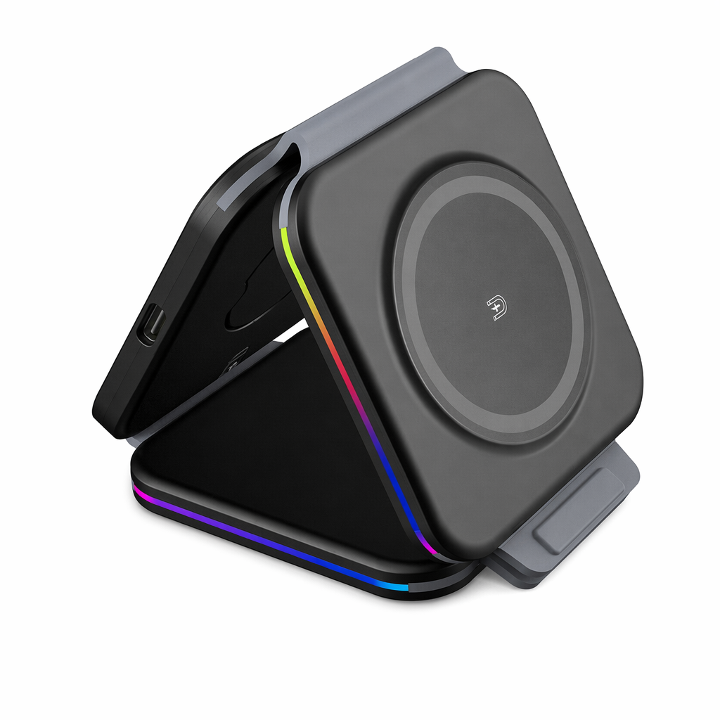 3-in-1 Magnetic Wireless Charger: Efficient, Portable, Universal Default