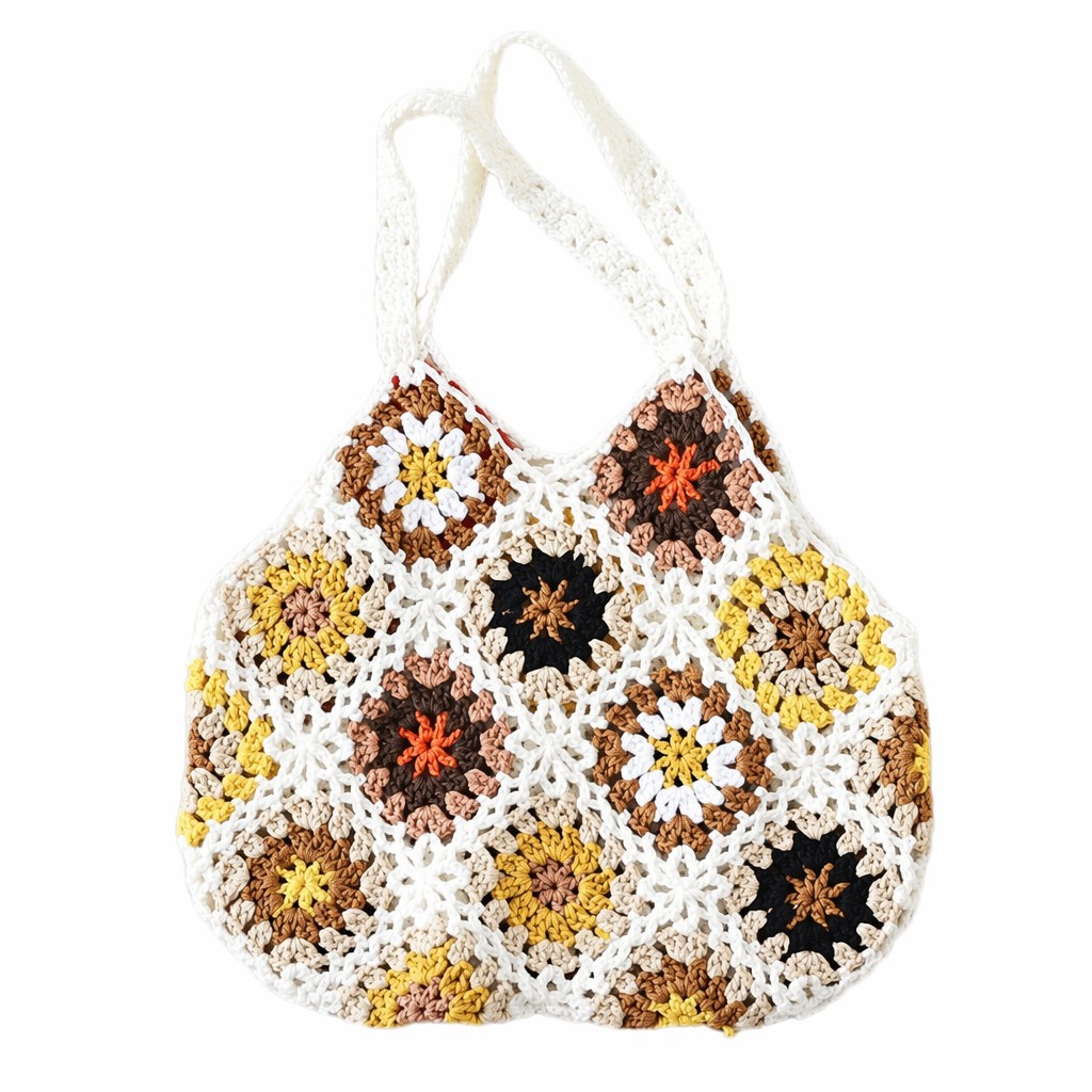 Floral Vintage Tote Bag - Outdoor Bliss White