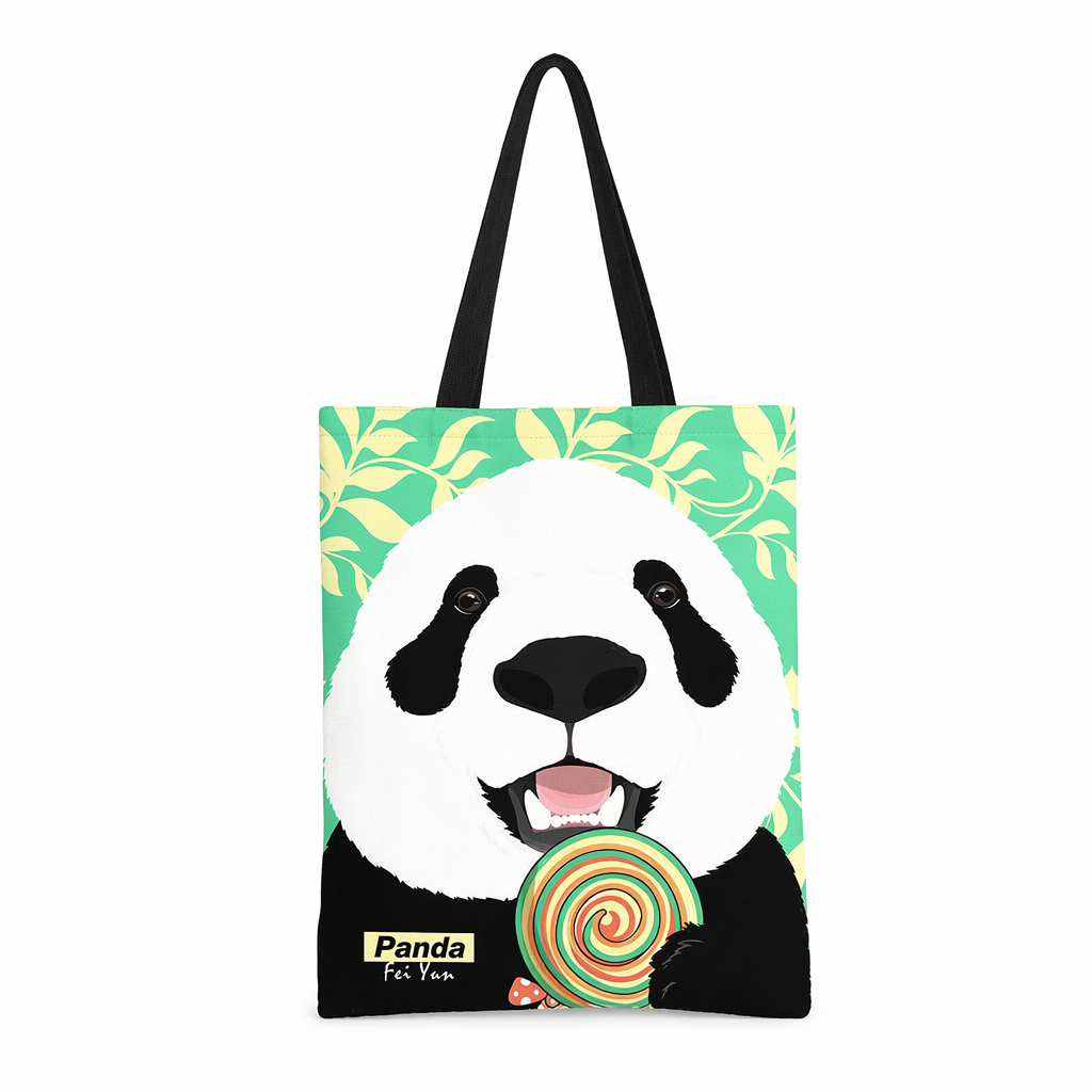 Panda Tote Bags with Adorable Designs E