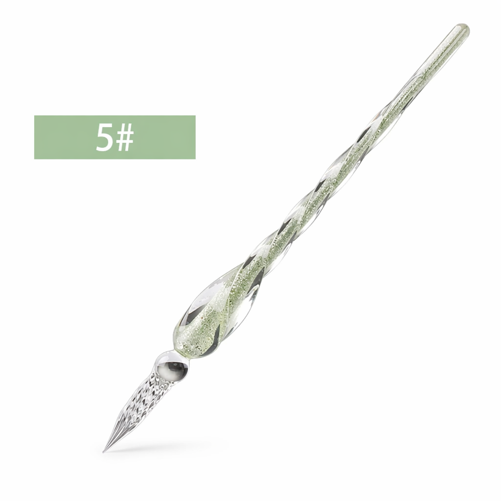 Glass Dip Pen for Calligraphy Writing Green