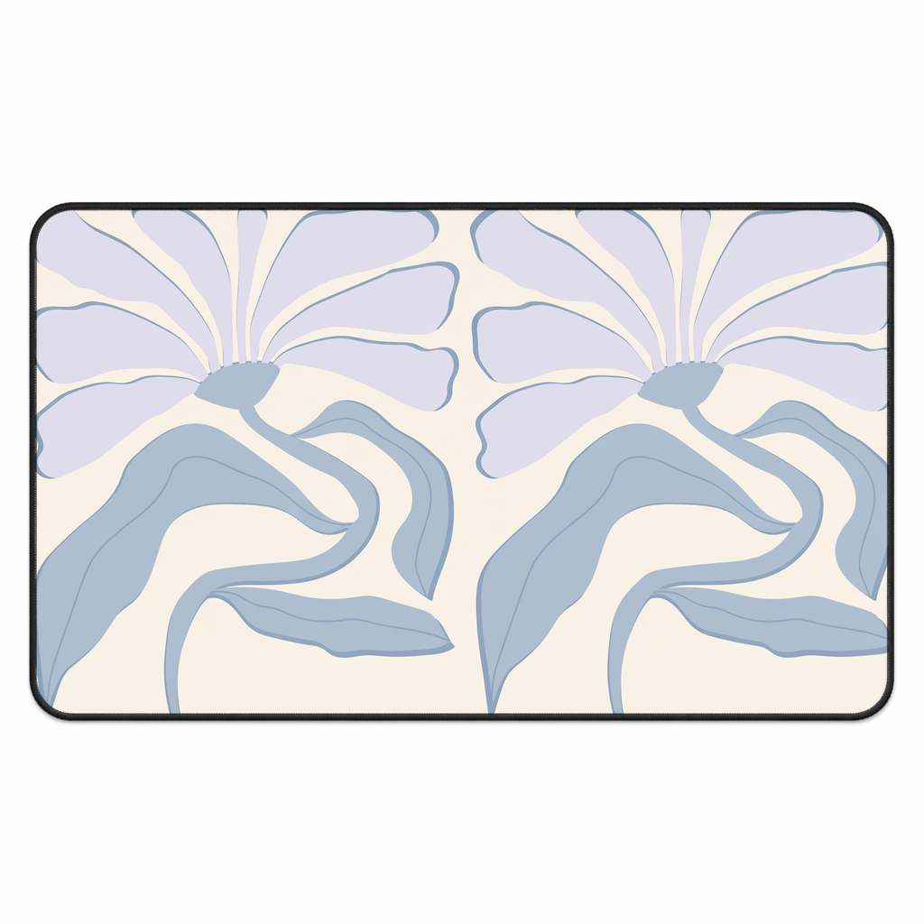Abstract Lavender Flower Desk Pad Default