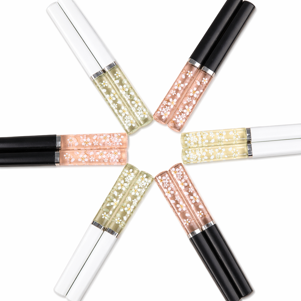 Cherry Blossom Chopstick Set - Japanese Inspired Gift Pack (4 pairs) Default