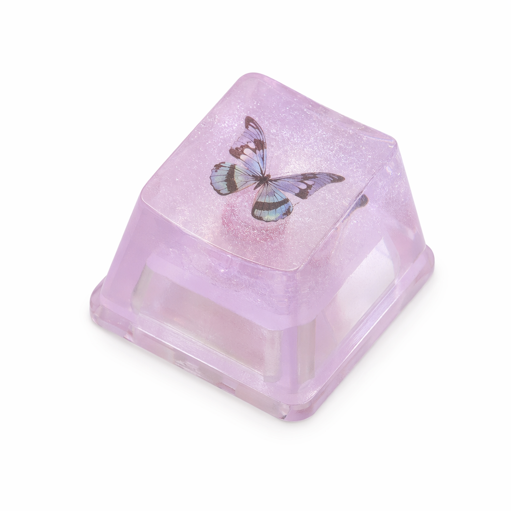 Keycap with Butterfly Design Pink