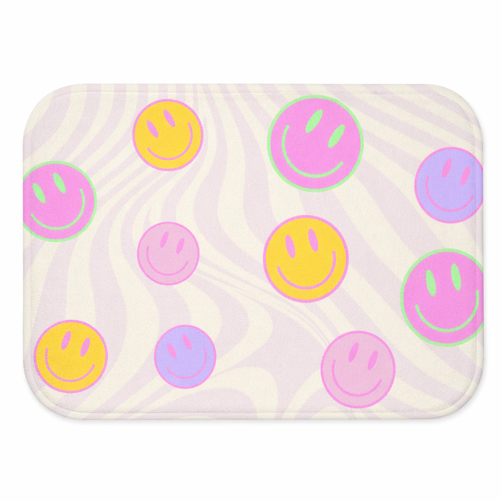 Bath Mat with Happy Faces Default