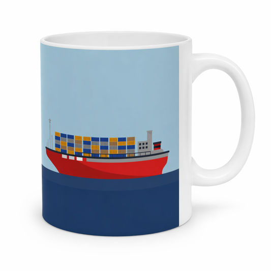 11oz Ceramic Mug - Cargo Vessel Design Default