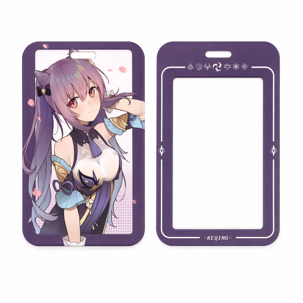 Genshin Impact Lanyard with Card Holder Keqing