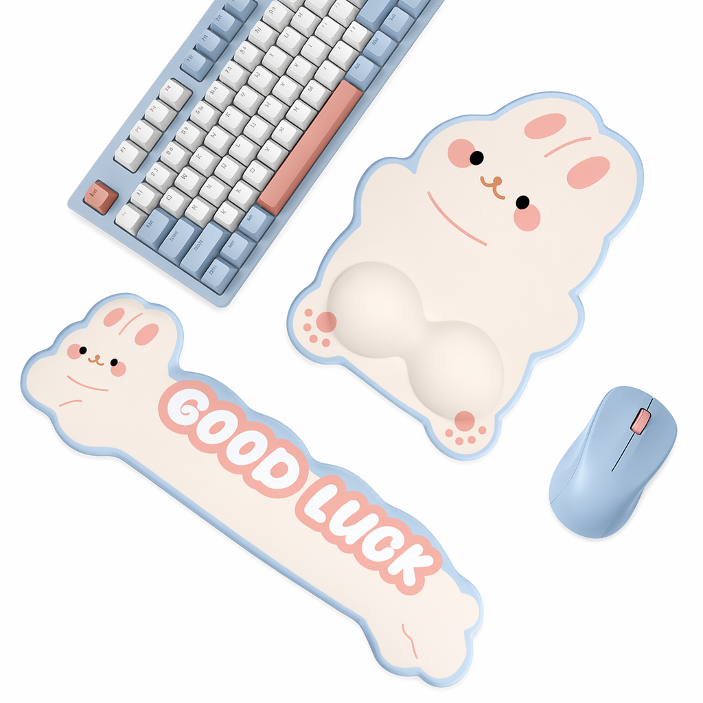 The Rabbit Keyboard Wrist Rest & Mousepad Default
