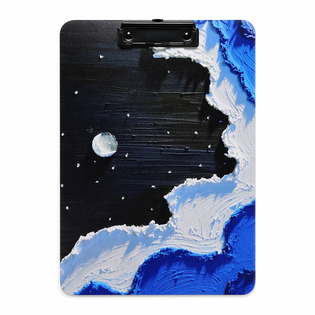 Sky-inspired 3D Clipboard with Grip Dark Night