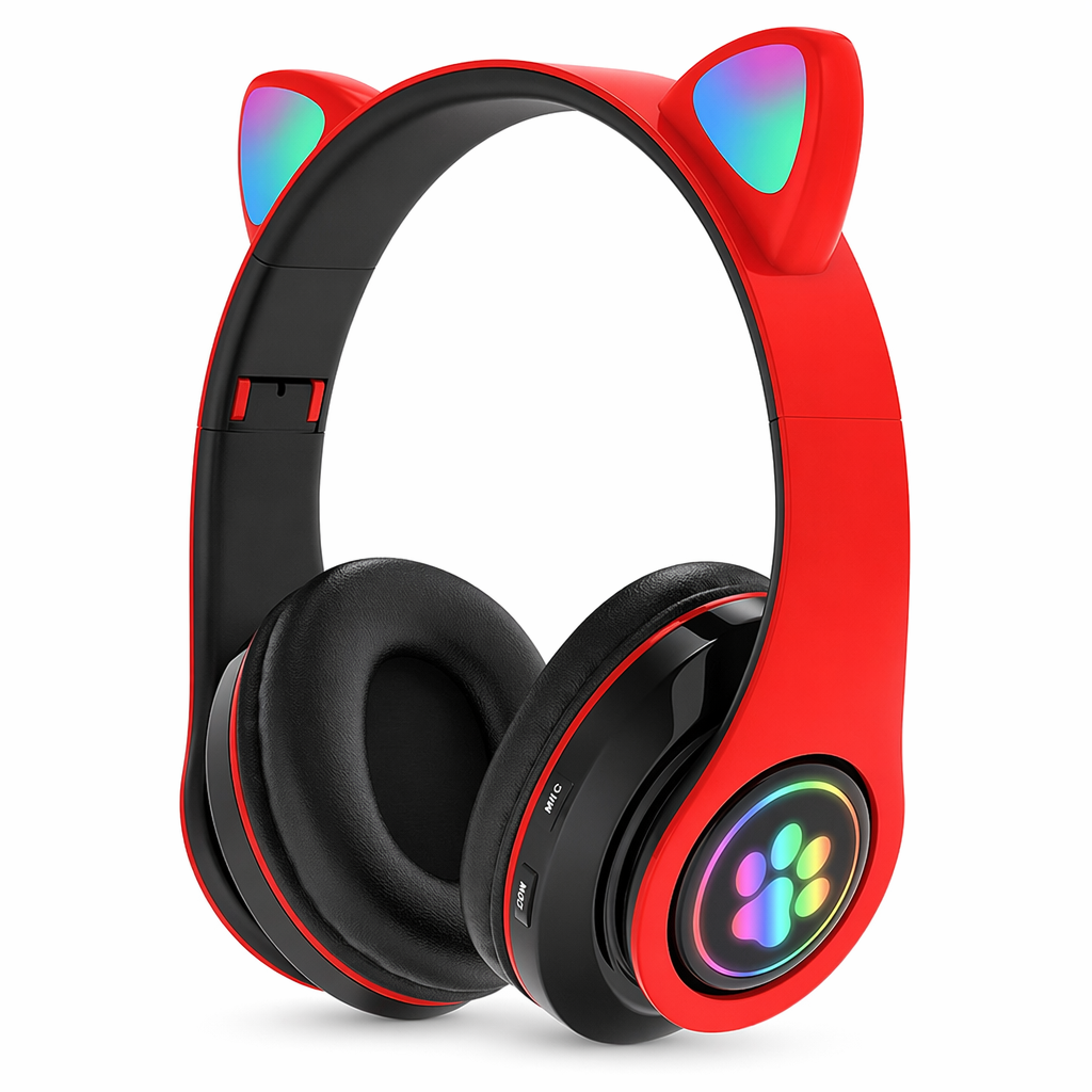 Kitty Bluetooth Headset: Colors, HiFi, Mic Red