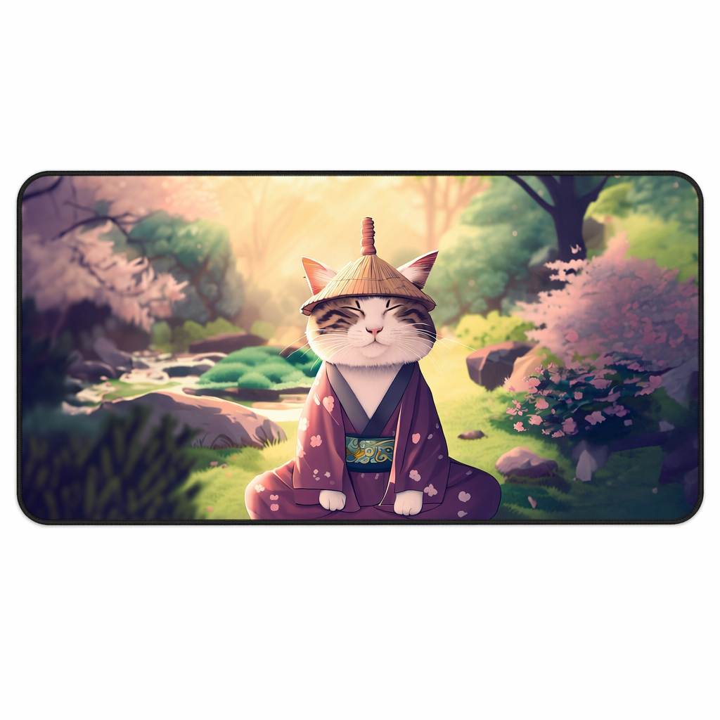 Large Mouse Pad for Zen Cat Meditation Default
